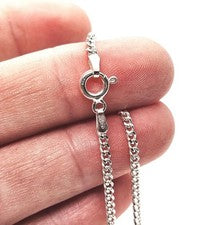 Collar de cadena de plata eslabón de bordillo 2 mm 925 hecho en Italia joyería regalo