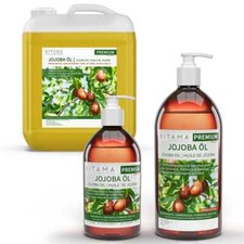 Aceite de jojoba KITAMA prensado en frío dorado 100% puro aceite de jojoba para masaje de cabello de piel