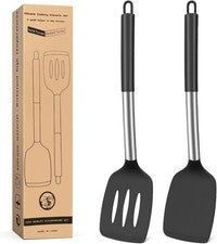 Juego de espátulas de silicona, 3 piezas, grado alimenticio, utensilios de cocina resistentes al calor,