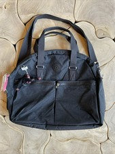 Bolsa de viaje Kipling negra de fin de semana Eugina 18" x 15"