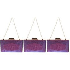 3 piezas Bolso de Noche Dama Teléfono Bolso Presente Portátil Bolso de Hombro Bolso de Banquete