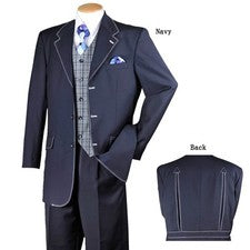 Trajes de moda de lujo de 3 piezas para hombre de un solo pecho 3 botones dos ventilaciones laterales