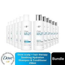 Champú y acondicionador hidratante calmante Dove Scalp+ Hair Therapy Dúo 250 ml, 6 paquetes