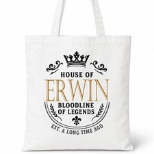 Bolso de Mano ERWIN Casa del Apellido Algodón Idea de Regalo