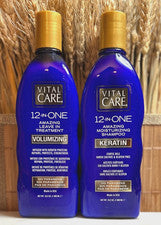 Champú de queratina Vital Care 12 en 1 y tratamiento voluminizador sin dejar BN + GRATIS 🎁