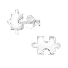 1 par de pendientes con puzzle pendientes de plata de ley 925