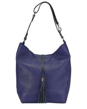 GiGi New York Collette Hobo Cuero de Cabra Francés Nuevo con Etiquetas Azul Cobalto