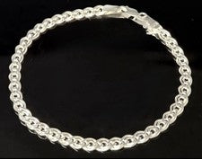 Herren Armband 925er Sterling Silber massiv Nonna 5mm, 21cm Männer Kette Schmuck
