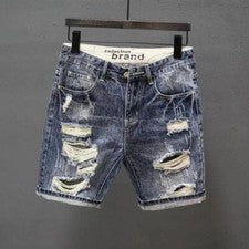 Pantalones Cortos Vaqueros Mezclilla De Verano Para Hombres Moda Casual Bermudas