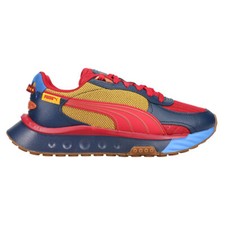 Zapatillas informales PUMA Wild Rider Gf con cordones jóvenes niños azules, rojas 38518101