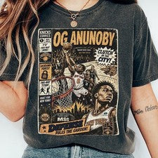 Camisa estilo baloncesto OG Anunoby retro cómic