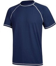 Camiseta de natación de manga corta para hombre UPF 50+ Rashguard