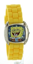 Nuevo en caja Bob Esponja Pantalones Cuadrados Reloj Amarillo Banda Silicona Reloj Pulsera