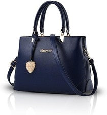 NICOLE & DORIS Mujeres Bolsos de Mano Damas Bolso de Hombro Moda Azul Marino