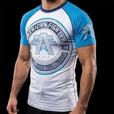 Camiseta AMERICAN FIGHTER CUMBERLAND Blanca Gráfica Atlética Nueva Con Etiquetas