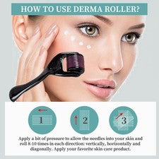 Herramienta de crecimiento de barba facial para el cuidado de la piel con rodillo Derma micro aguja de titanio 540