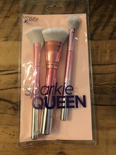 Beauty 360 Sparkle Queen Juego de 3 Cepillos Rosa Plata Mango Ombré