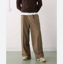 NUEVO CON ETIQUETAS Asos Weekday Pantalones Oliva Talla Grande Elásticos/Botón/Crebilla Cintura Hombres S