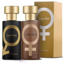 Señuelo dorado de larga duración 50 ml aceites de feromonas perfume fragancia ligera hombres mujeres D
