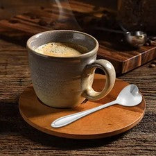 Elegante herzförmige Edelstahllöffel perfekt für Cafés und für Zuhause
