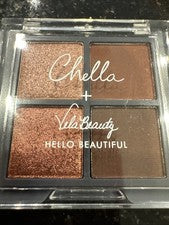Paleta cuádruple de sombras de ojos Chella Hello Beautiful BLUSHING ROSE tamaño de viaje de 3,8 g