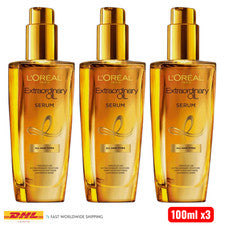 L'Oréal Elseve Aceite Extraordinario Suero Cabello 100ml x3 Cuidado Anti-Frizz Brillo