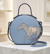 BOLSO DE MANO DE CUERO RADLEY AZUL KENTUCKY BOLSO MULTIVÍA LTD ¡¡NUEVO!!!