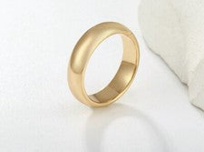 Alianza de boda unisex para hombre y mujer talla UK = T anillo chapado en oro de 18 quilates de 5 mm y 18 quilates "