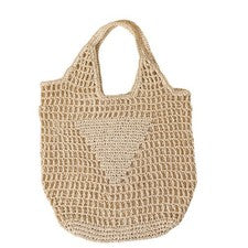 Moda de verano Bolsos de playa Mujer Bandolera Hueca Tejida a Mano Simple Weic3441