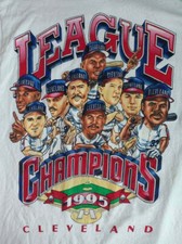 Camiseta Cleveland Indians Caricatura Blanca Unisex Todas las Tallas