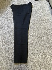 Pantalones de vestir Hugo Boss para hombre 100 % lana frente plano talla 36x32 carbón nuevos sin etiquetas