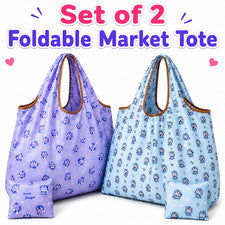 (Juego de 2) Bolso Doraemons Cat Magic Style Azul 2 Vías GRANDE Mercado Bolso Plegable