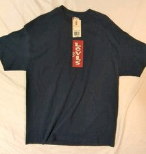 Camiseta Levis Vintage XL Estampado Elevado Y2K Suelta Nueva Con Etiquetas Azul Marino