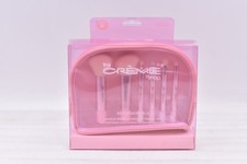 Juego de 6 brochas de maquillaje de viaje The Creme Shop con bolsa en rosa
