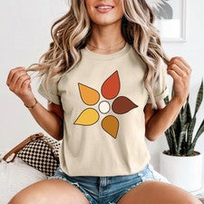 Camiseta retro con gráfico de flores para mujer años 70 estética retro moda regalo para ella