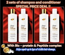 Champú y 2 acondicionadores Dove Bond Strength TERAPIA DE DAÑOS 4 piezas 355 ml Ea