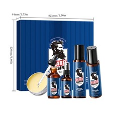 Juego de 5 artículos de cuidado multifunción para bigote para hombres nutrir barba lisa