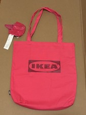 JAPÓN IKEA EXCLUSIVO Bolso de Mano de Lona Rosa y Mini Bolso para Monedas con Cremallera (Juego de 2 Artículos)