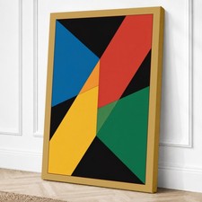 Impresión en lienzo geométrica geometría giratoria arte de pared decoración del hogar listo para colgar