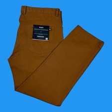 Pantalones chinos Tommy Hilfiger para hombre talla 40x30 Denton calce recto TH Flex marrón 1985