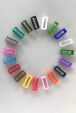 Nuevo Reino Unido Stock 16mm PVC Correa de Reloj Aro de Retención Lazo Retenedor de Goma 20 Colores