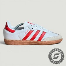 UK 4 - Adidas Originals Samba OG Mujer - Blanco/Rojo (IF6513)