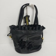 CUERO Vallemosso Moda Para Mujer Bandolera Bolso Hermoso Floral Negro