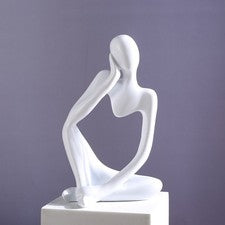 3 Piezas Decoración Sala Pensador Abstracto Estatua Escritorio Neutral para Hogar