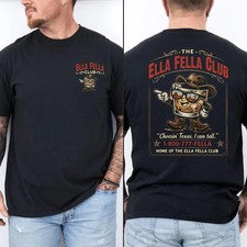 Camiseta Ella Fella Club Vaquero Whisky Gráfico Camiseta, Western Country Concert