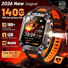 Smart Watch Men 2026 HW12 1400mAh 5ATM Waterproof Bluetooth Call LED Watch