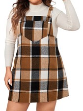Mujer Cuadros Talla Grande Otoño Invierno Correas Ajustables Informales Sin Mangas1426
