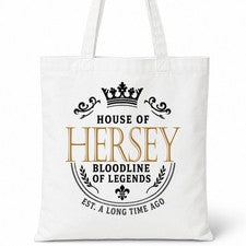 Bolso de Mano Hersey Family Surname House Of White Algodón