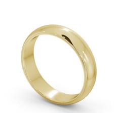 Anillo de compromiso de boda de oro de 18 quilates con forma de anillo de boda relleno de oro de 4 mm