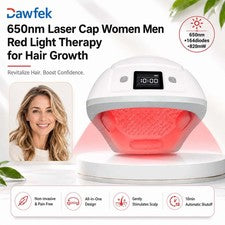 Casco de crecimiento del cabello 650 nm para patrón de pérdida de cabello calvicie hombres mujeres kit de cuidado del cu